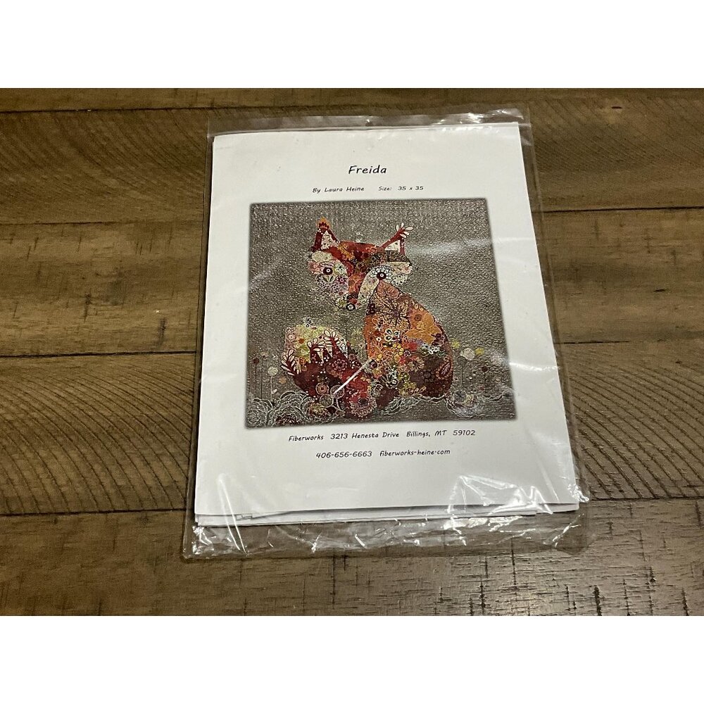 Fiberworks Freida Fox Collage Quilt Pattern Fused Applique Laura Heine